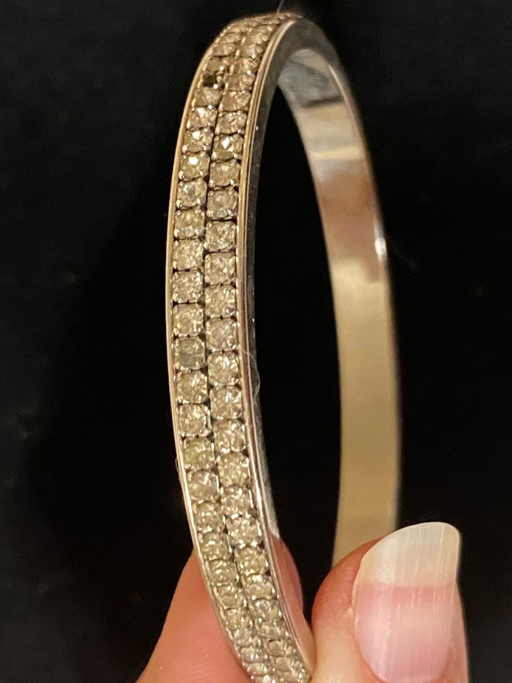 vintage rhinestone bangle bracelet